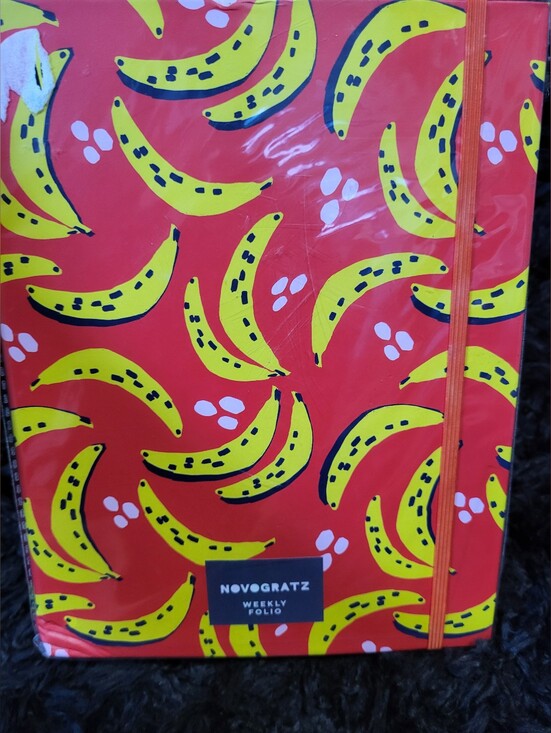 Other - Novogratz Banana Print Weekly Folio - Red & Yellow
